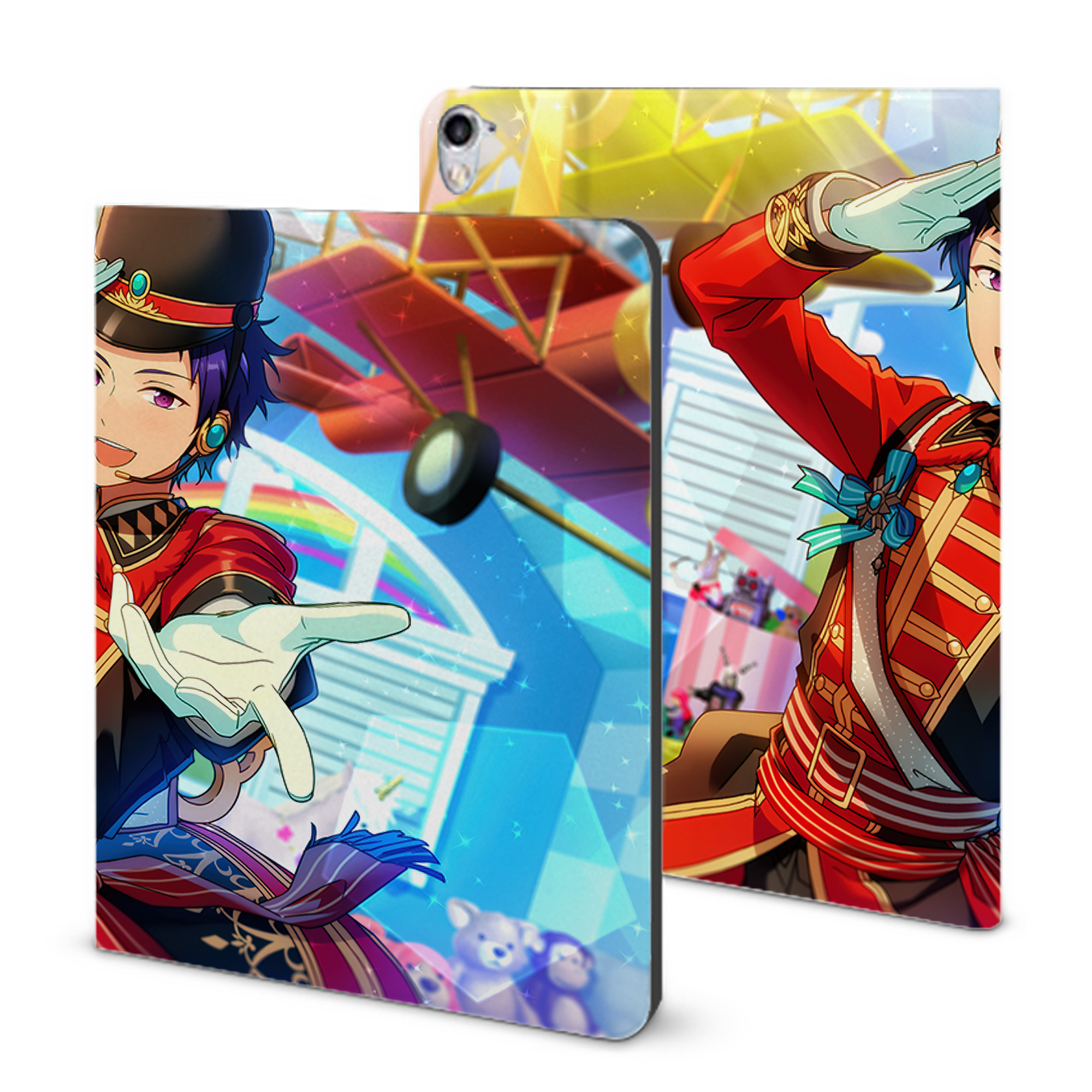 （画像用） あんさんぶるスターズ! Ensemble Stars IPad ケース ブック型 PUレザー TPU 耐衝撃 軽量 薄型 ペン収納なし 全面保護 IPad 各モデル対応